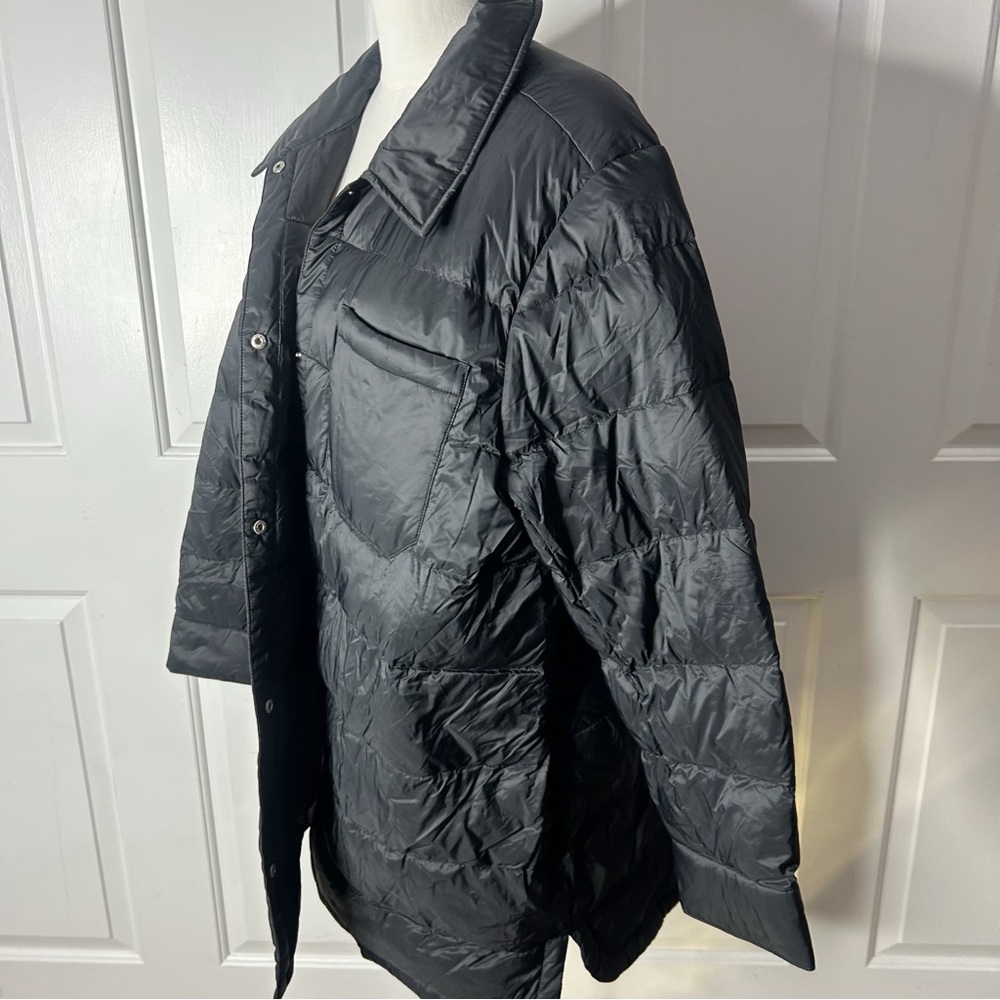 J JILL DOWN QUILTED LIGHTWEIGHT MID LENGTH BLACK PUFFER COAT (size 2X) - Picture 5 of 9